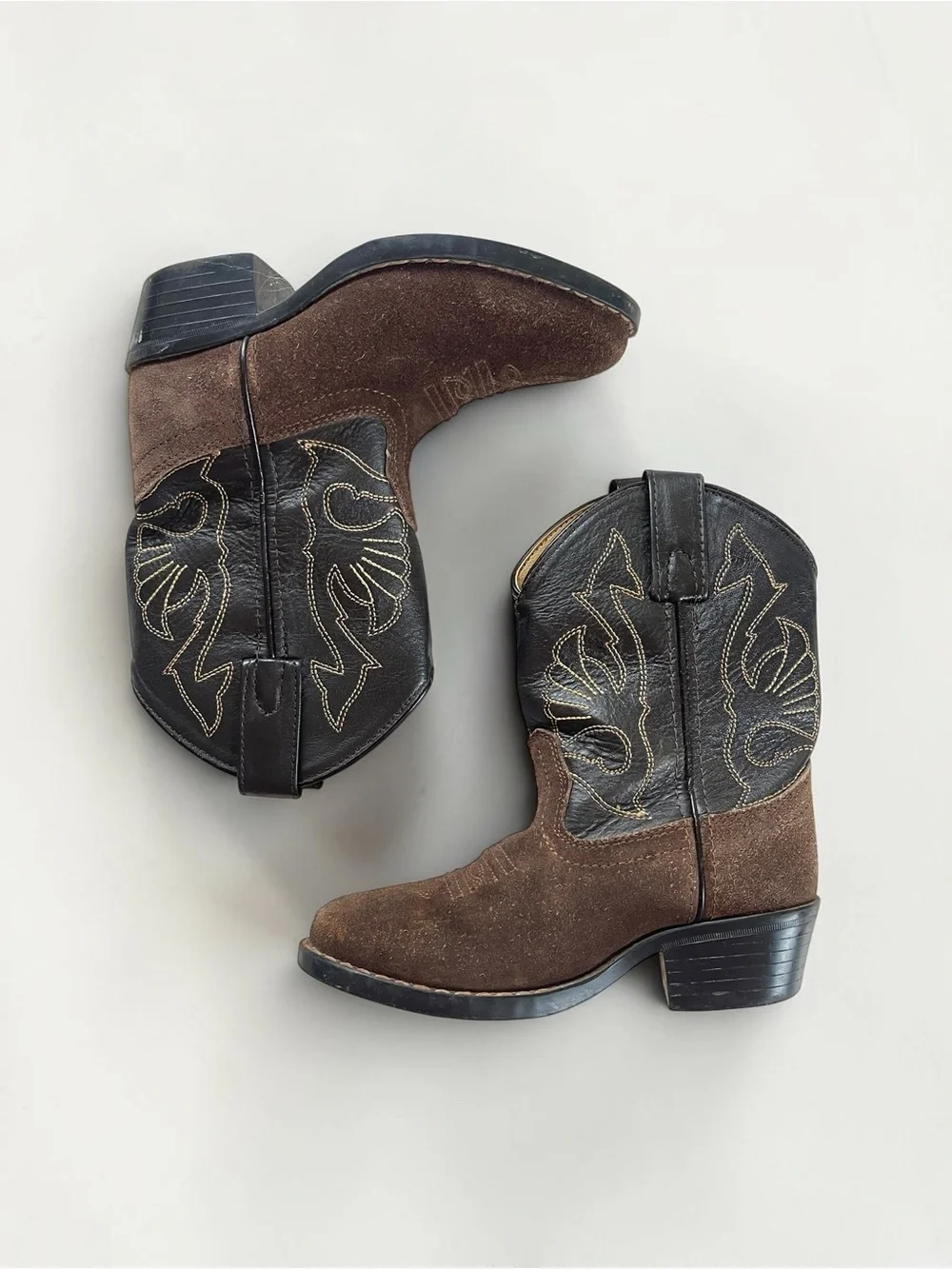 MASTERSON BOOT CO. VGUC Genuine Leather Brown Western Cowboy Boots